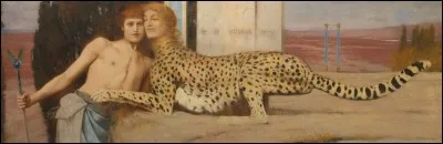 "Le Sphinx" est un tableau signé Fernand Khnopff.