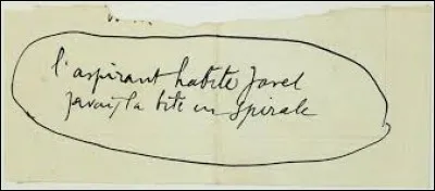 Que peut-on voir dans la phrase : ''L'aspirant habite javel.'' ?