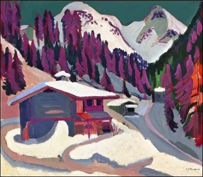 Qui a peint "Traces de gibier sous la neige" ?