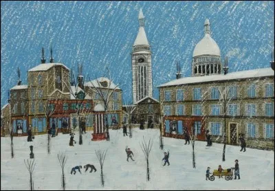 Il a représenté "La place du Tertre sous la neige" :