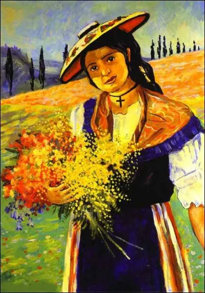 Qui a représenté cette "Jeune fille avec des fleurs" ?