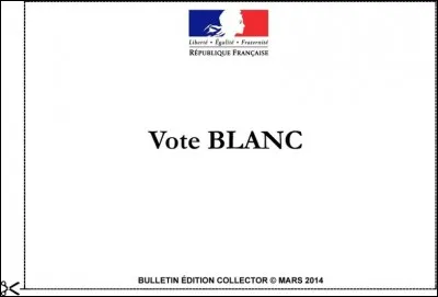Le taux de votes blancs au premier tour était de...