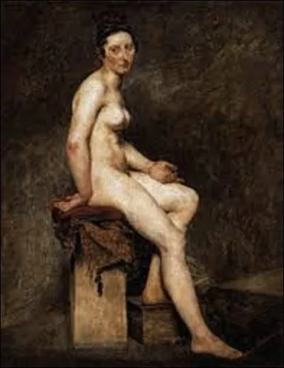 Quel artiste romantique a immortalisé la nudité de cette femme dans ce tableau peint entre 1817-1820 conservée au musée du Louvre intitulé ''Nu assis'' et aussi ''Mademoiselle Rose'' ?