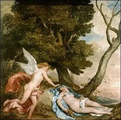 Exécutée vers 1638-1640, ''Amour et Psyché'' est l'une des dernières réalisations de ce portraitiste flamand baroque. Le tableau représente le moment où Amour (Eros) ranime Psyché. Cette toile s'inspire des ''Métamorphoses'', également connu sous le nom ''L'Âne d'or'', un roman du IIe siècle de l'écrivain, orateur et philosophe romain Apulée. Qui est l'auteur de ce tableau ?