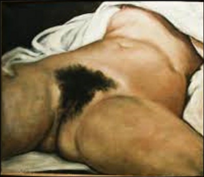 Œuvre réaliste de 1866, cette huile sur toile intitulée ''L'Origine du monde'' représente une femme allongée nue sur un lit, les jambes écartées et cadrée de telle sorte qu'on ne voit rien au-dessus des seins ni au-dessous des cuisses. Quel peintre a réalisé ce tableau assez provocateur pour l'époque ?