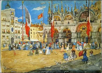 Maurice Prendergast a peint à la fin du XIXème siècle cette oeuvre. Dans quelle ville se trouve-t-on ?