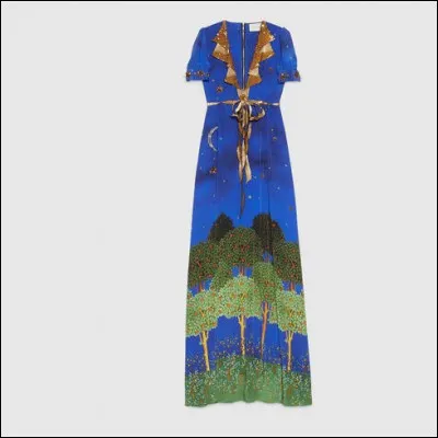Le grand couturier Gucci semble s'inspirer pour cette robe de soirée en soie d'un grand peintre. Lequel ?