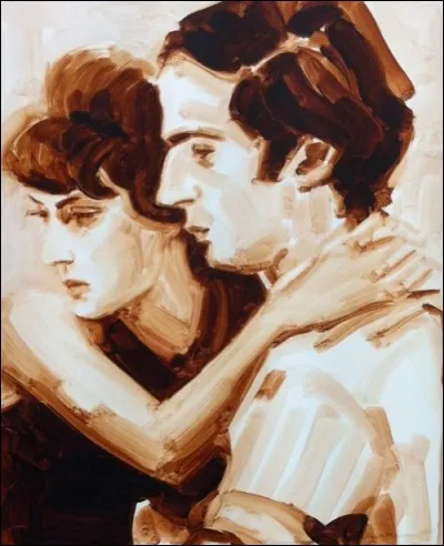 Elisabeth Peyton a peint ici deux grandes célébrités françaises, durant le tournage d'un film. Saurez-vous les reconnaître ?