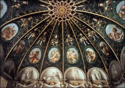 Le Corrège, au tempérament inventif et sensuel, se voit attribuer, en 1519, le décor d'une voûte à Parme.
Cette oeuvre, exécutée à l'âge de vingt ans, qui ressemble à une Sixtine de fantaisie, lui permet de se fixer à Parme. 
Mais où la voir et qui en est le commanditaire ?
Merci de votre visite ! À bientôt ! Ciao !