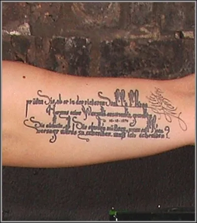 À qui est ce tatouage ?