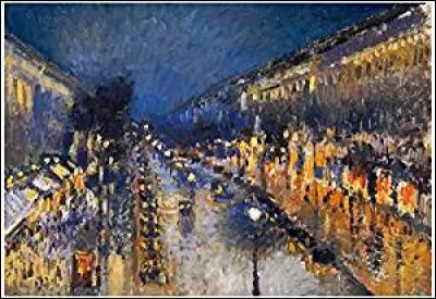Qui est ce grand peintre pointilliste et impressionniste décédé un 13 novembre, dont la toile ci-dessus, représente "Le boulevard Montmartre" ?
