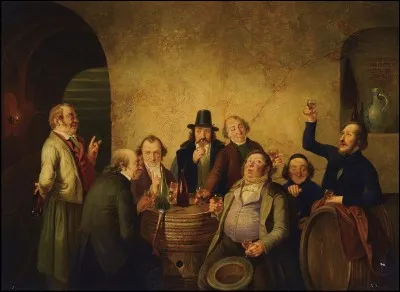 Johan Peter Hasenclever est l'auteur de ce tableau représentant une scène conviviale. On pourrait le croire sorti du film...