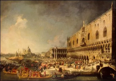 "Réception de l'ambassadeur français au palais ducal" est une huile sur toile de Francesco Guardi.