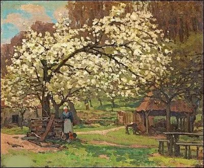 Qui a représenté cette "Paysanne sous les arbres fruitiers" ?