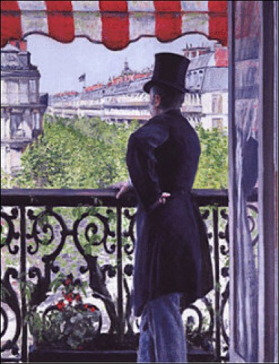 Cet homme au balcon peint par Caillebotte fixe "la plus belle avenue du monde" dit-on... ce qui n'est pas mon avis ! Dans quelle ville se trouve-t-on ?