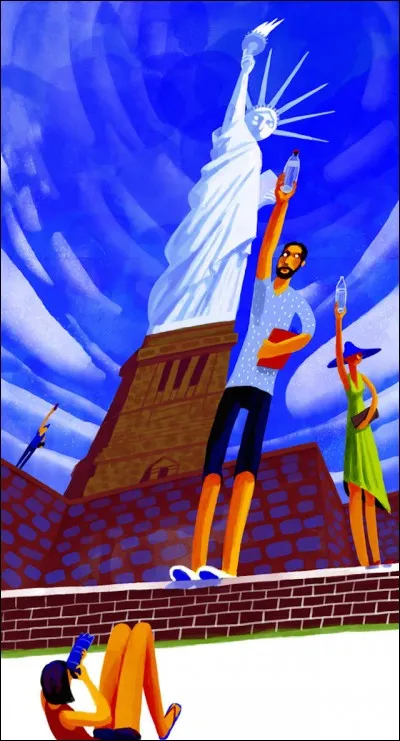 Nata Metluckh a réalisé cette illustration qui représente un symbole quasi universellement connu... Où est-on ?