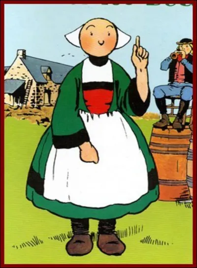 Qui est revêtue de ce charmant tablier ?