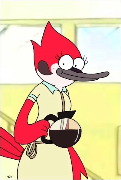 Qui est cet oiseau qui est aussi la petite copine de Mordecai ?