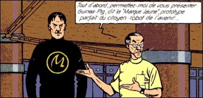 Cette illustration qui semble totalement liée à l'actualité est tirée d'un album de BD de la série Blake et Mortimer, qui évoque un grand criminel, et qui porte le titre de... ?