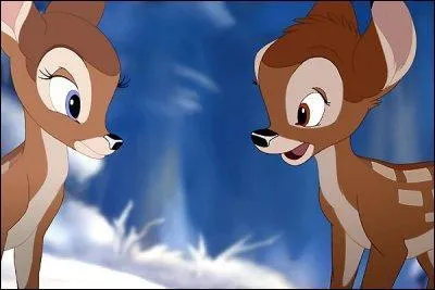 Quelle est la raction de Bambi lorsqu'il rencontre pour la premire fois Fline ?