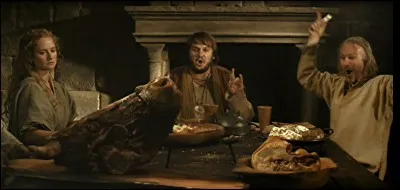 Sur cette image Karadoc présente la tête de veau comme quelque chose "de spécial" qu'il a fait préparer. Mais de quoi parle-t-il ?