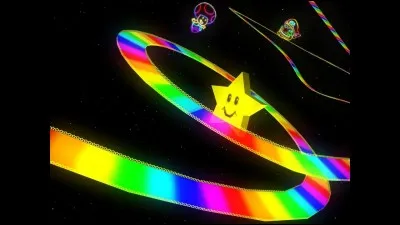 De quel "Mario Kart" vient cette route arc-en-ciel ?