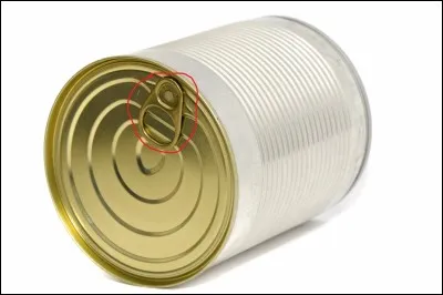 Quel est le nom de cet anneau de métal entouré en rouge ayant fait considérablement réduire l'usage de l'ouvre-boîte de nos jours ?