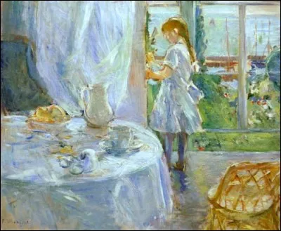 On aperçoit une fillette et sa poupée sur cette toile intitulée "Intérieur de cottage", qui l'a peinte ?