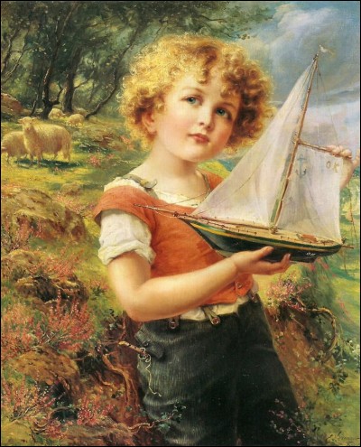Qui a peint cet enfant avec un bateau ?