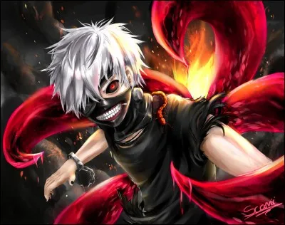 Pourquoi Ken de Tokyo Ghoul a seulement 1 il rouge ?