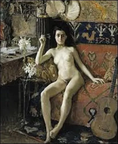 Allez, je complique. De quel peintre, graveur romantique et symbolique finlandais (1865-1931) doit-on cette huile sur toile nommée ''Démasquée'' en 1888, nous montrant une femme posant nue dans son atelier parisien ?