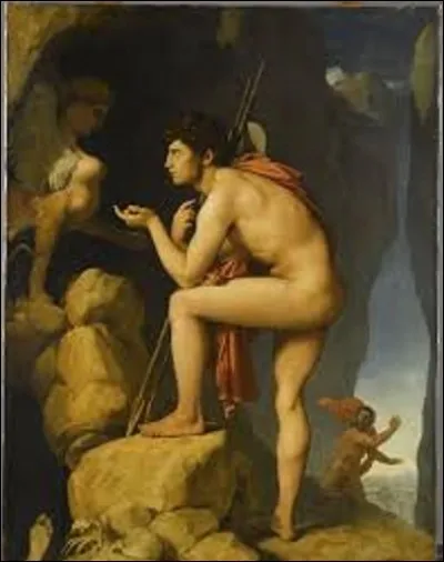 ''dipe explique l'énigme du sphinx'' est un tableau réalisé sous la forme d'une étude en 1808, repris et modifié par son créateur en 1827. Légué en 1878 au musée du Louvre par la comtesse Dûchatel, quel peintre néoclassique a peint cette huile sur toile ?
