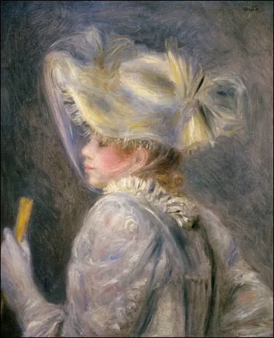 Qui est le peintre de "Jeune Femme avec un chapeau blanc" ?