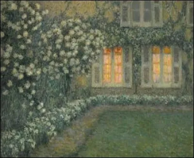 Qui a représenté "Le Jardin blanc au crépuscule" ?