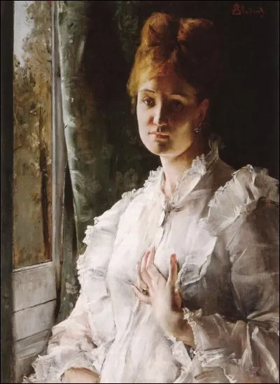 Qui est le peintre de "Femme en blanc" ?