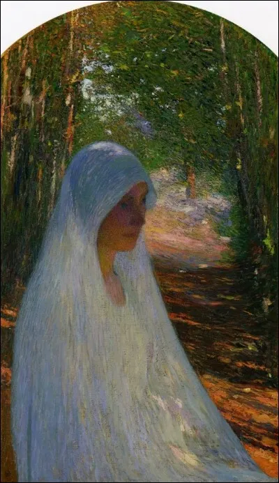 Qui a repr&eacute;sent&eacute; cette "Femme voil&eacute;e de blanc dans une for&ecirc;t" ?