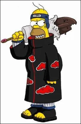 Homer est dguis en un personnage de Naruto, mais lequel ?