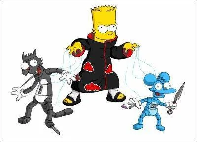 Bart est dguis en un personnage de Naruto, mais lequel ?