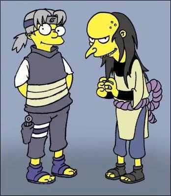 Burns est dguis en un personnage de Naruto, mais lequel ?