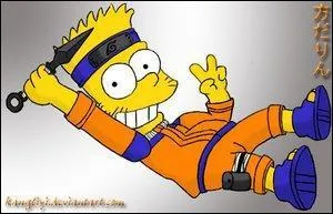 Bart est dguis en un personnage de Naruto, mais lequel ?
