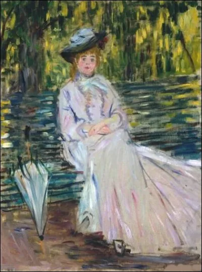 À qui doit-on le tableau intitulé "Femme assise sur un banc" ?