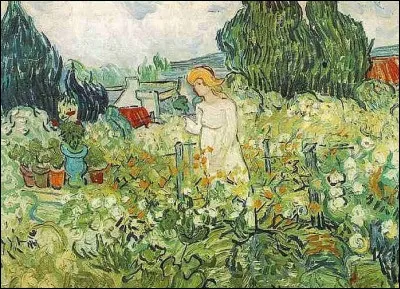 Qui est l'auteur de la toile représentant "Marguerite Gachet dans son jardin" ?