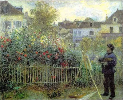 Qui a représenté Monet dans son jardin à Argenteuil ?