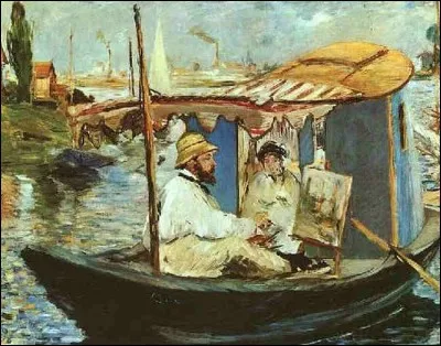 Qui a fait le portrait de "Monet et sa femme dans son bateau" ?