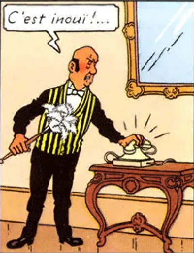 On ne présente plus Nestor ! Pourquoi a-t-il l'air énervé en raccrochant le téléphone ? C'est encore une erreur...