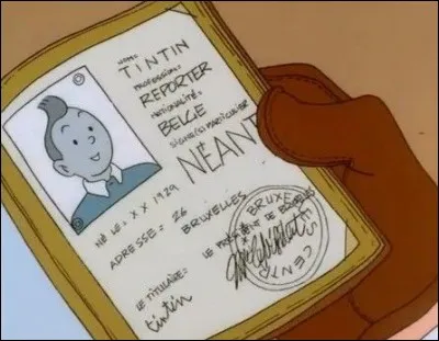 Quelle est l'adresse de Tintin ?