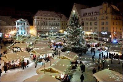 Ici, cela se voit, c'est pour les amoureux de l'hiver et de la neige, chaque kiosque illuminé, recouvert de neige, a l'air d'une tarte aux pommes. C'est le marché de Noël de la capitale de l'Estonie, dans une ambiance de carte postale : les chalets et les forains entourent un majestueux sapin décoré de guirlandes et de lumières multicolores !