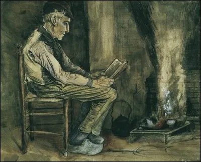 Qui a repr&eacute;sent&eacute; ce "Paysan assis aupr&egrave;s du feu" ?