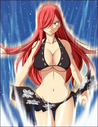 Où Erza a-t-elle utilisé sa magie de chevalier la première fois ?