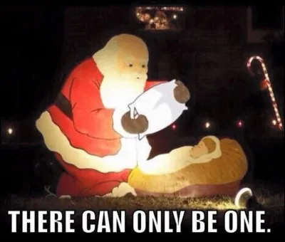 Un internaute a repéré que cette "crèche" avait un petit côté...sinistre... Ne dirait-on pas que le Père Noël... ?